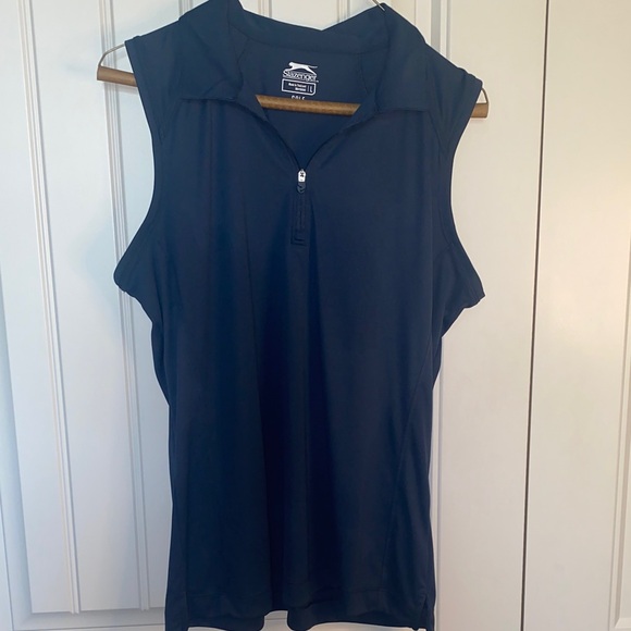 Navy Sleeveless Golf Tank Top - Picture 1 of 6